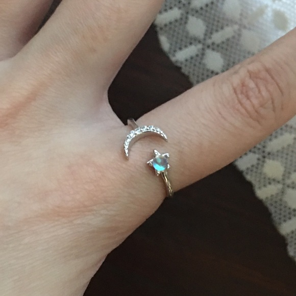 2/$30 Adjustable Moon & Star Moonstone Ring - Picture 5 of 9